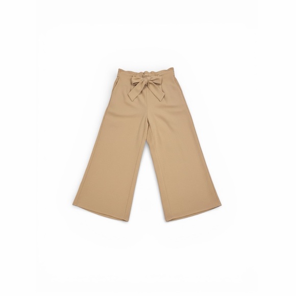 Women's Two Piece Set- White Tank and Tan Wide-Leg Pants XL - Picture 3 of 6